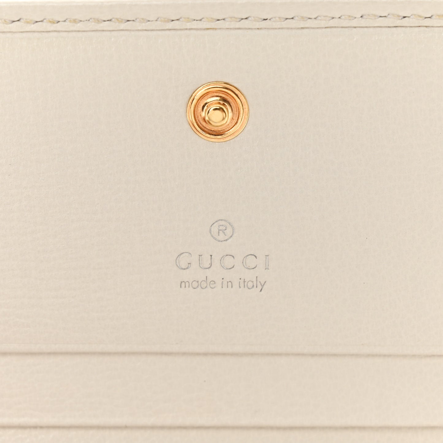 GG Supreme Monogram Azalea Calfskin Horsebit 1955 Card Case Wallet Beige Ebony Mystic White