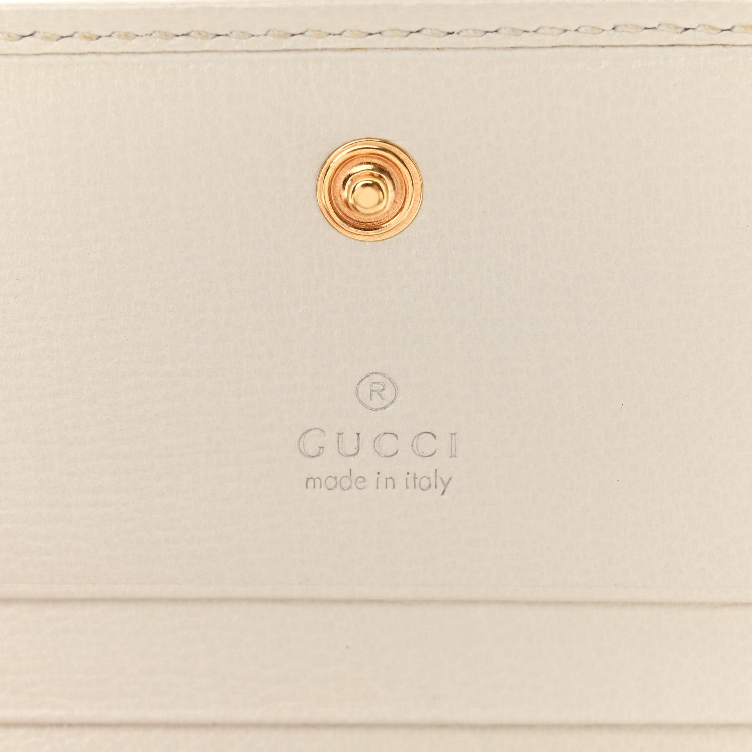 Gucci GG Supreme Monogram Azalea Calfskin Horsebit 1955 Card Case Wallet Beige Ebony Mystic White 7 of 11