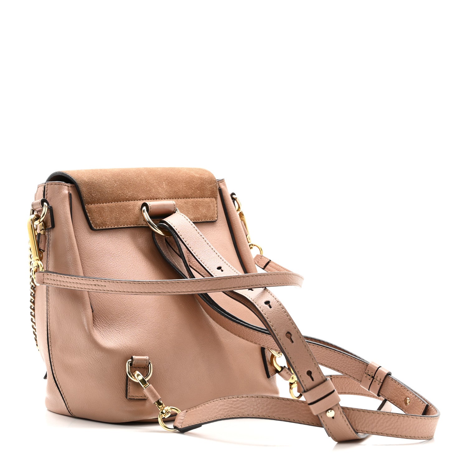 Chloe Suede Calfskin Medium Faye Backpack Nougat 3 of 9