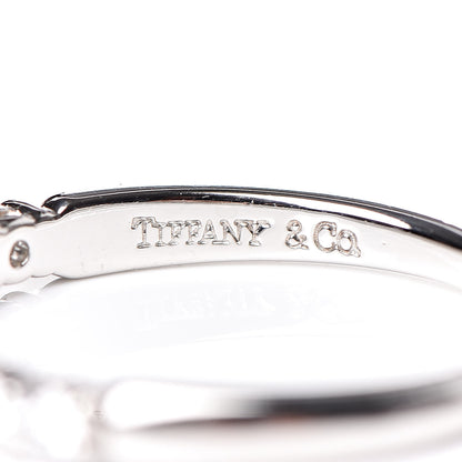 Tiffany Platinum Diamond 2.2mm Embrace Half Circle Band Ring 50 5.25 5 of 5