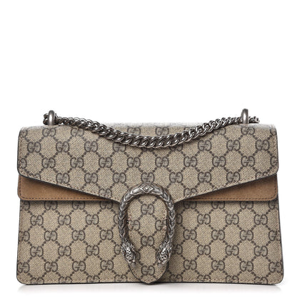 Gucci GG Supreme Monogram Small Dionysus Shoulder Bag Taupe 1 of 9