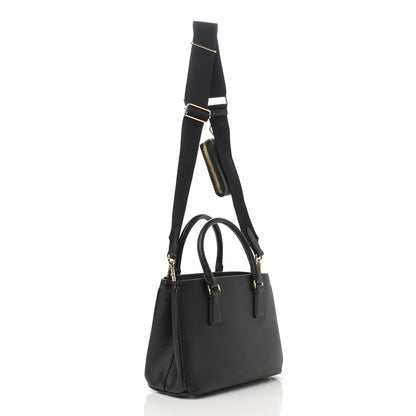 Prada Saffiano Lux Micro Galleria Shoulder Bag Black 3 of 8