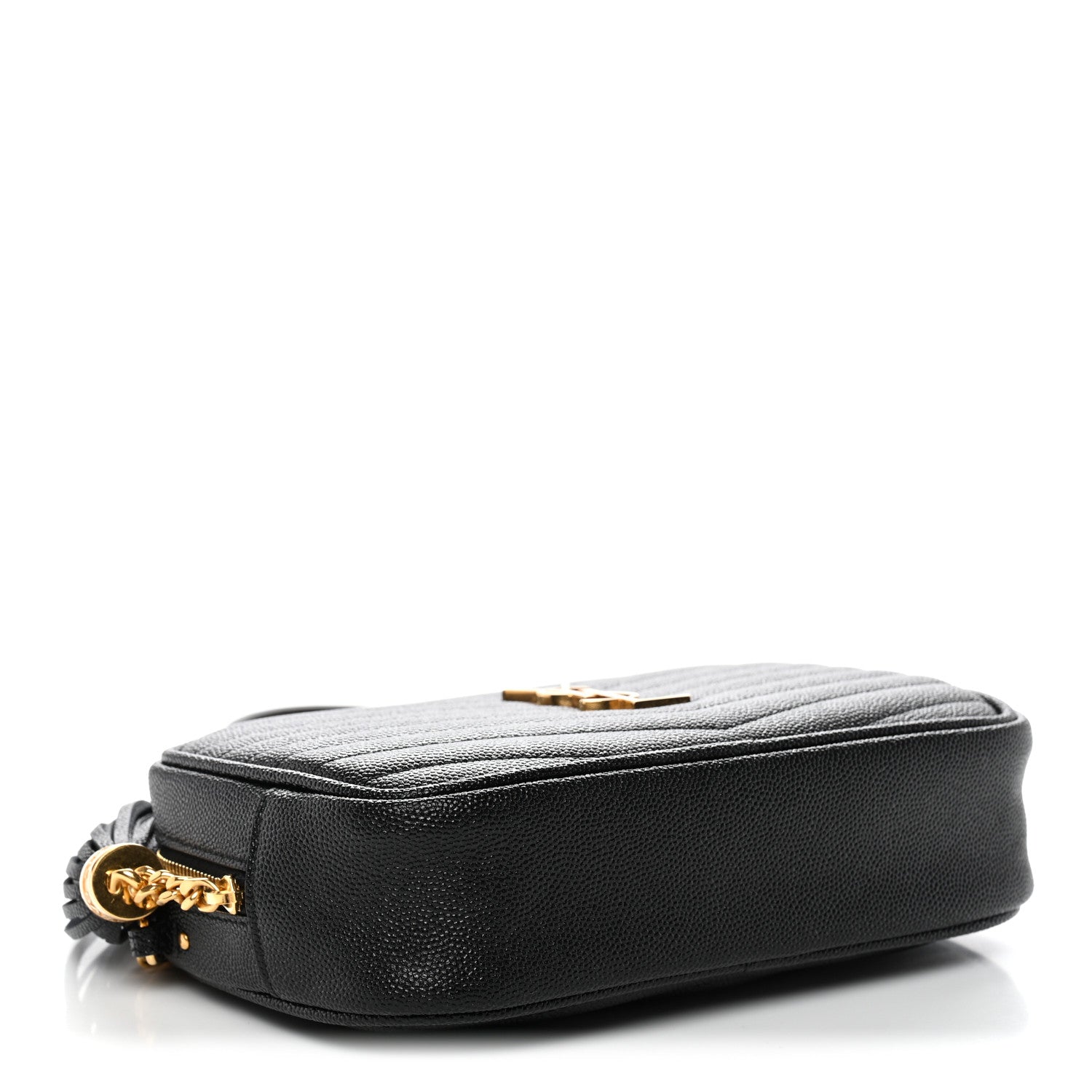 Saint Laurent Grain De Poudre Matelasse Monogram Mini Lou Camera Bag Black 4 of 10