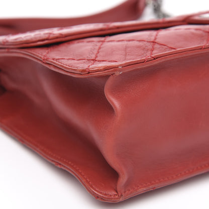 Chanel Aged Calfskin Embossed Logo Quilted 2.55 Reissue 227 Flap Red 8 of 16