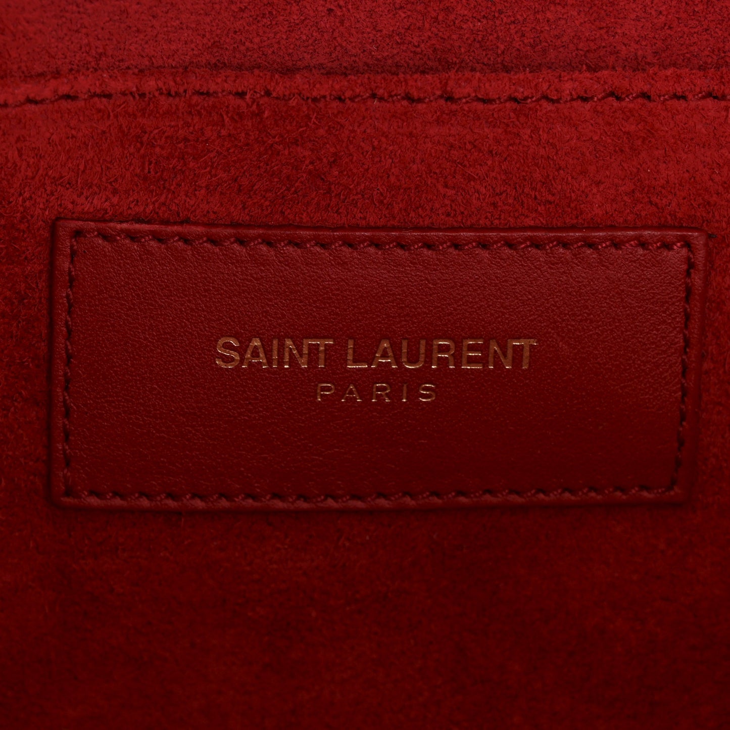 Calfskin Classic Y Ligne Clutch Red