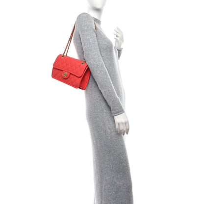 Chanel Caviar Quilted Medium Sweet Classic Flap Red 2 of 9