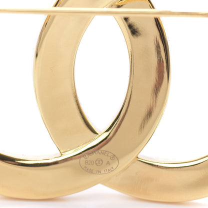 Chanel Metal Paris Button CC Large Brooch Gold 3 of 4