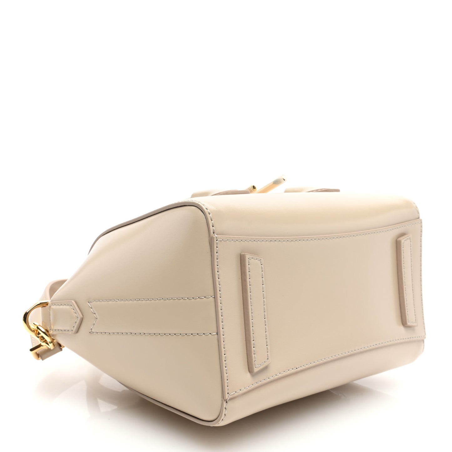 Box Calfskin Mini Lock Antigona Shoulder Bag Natural Beige