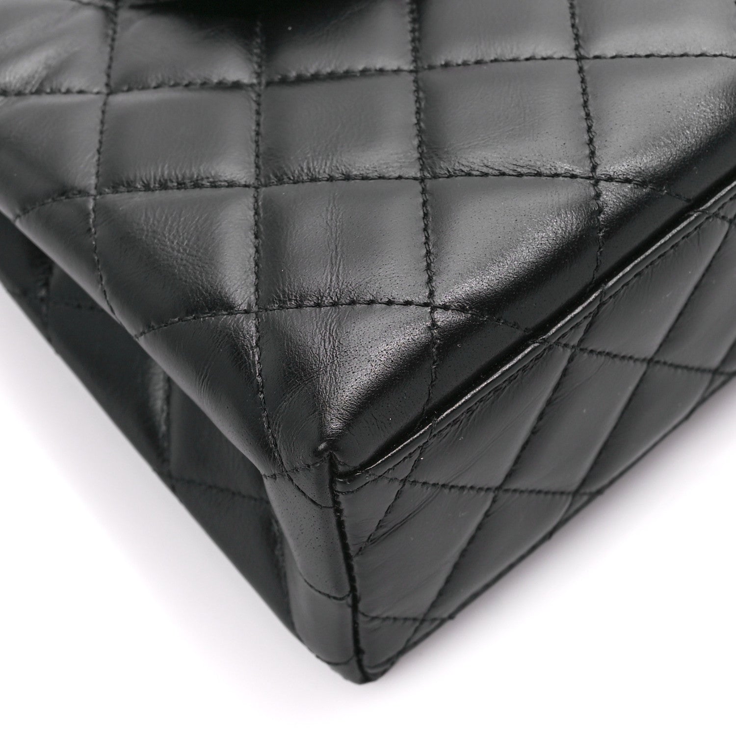 Chanel Shiny Aged Calfskin Quilted Nano Kelly Shopper Black 9 of 11