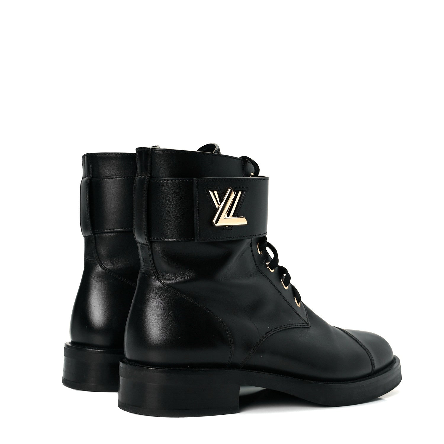 Louis Vuitton Calfskin Wonderland Ranger Boots 39.5 Black 4 of 8