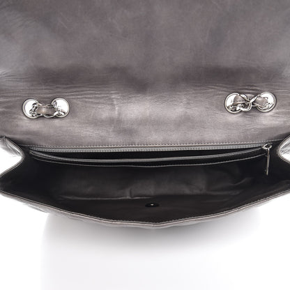 Chanel Lambskin Quilted Jumbo Single Flap Dark Grey 5 of 10
