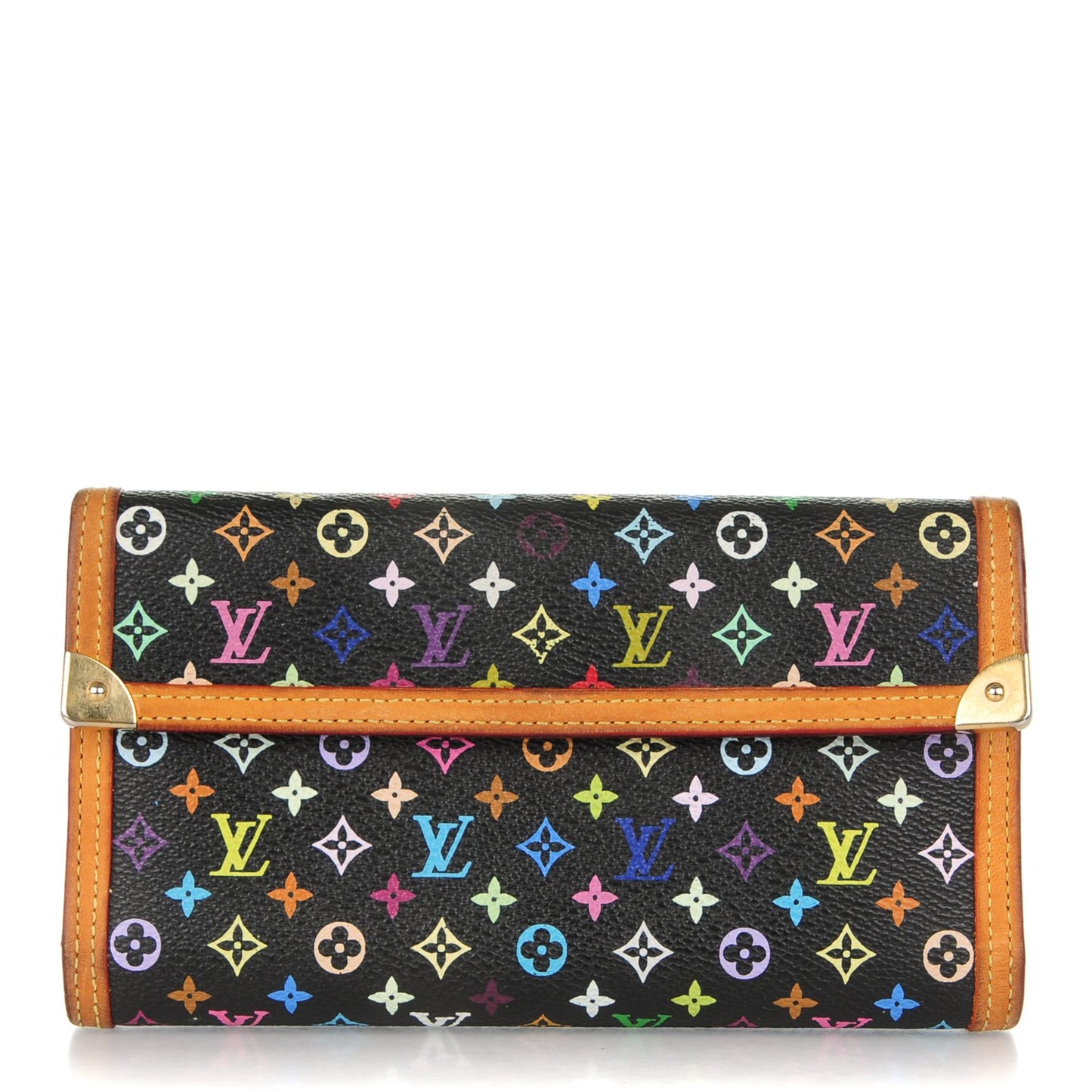 Monogram Multicolor Porte Tresor International Wallet Black