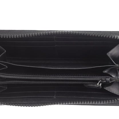 Gucci GG Supreme Monogram Blooms Zip Around Wallet Beige New Military Black 5 of 7
