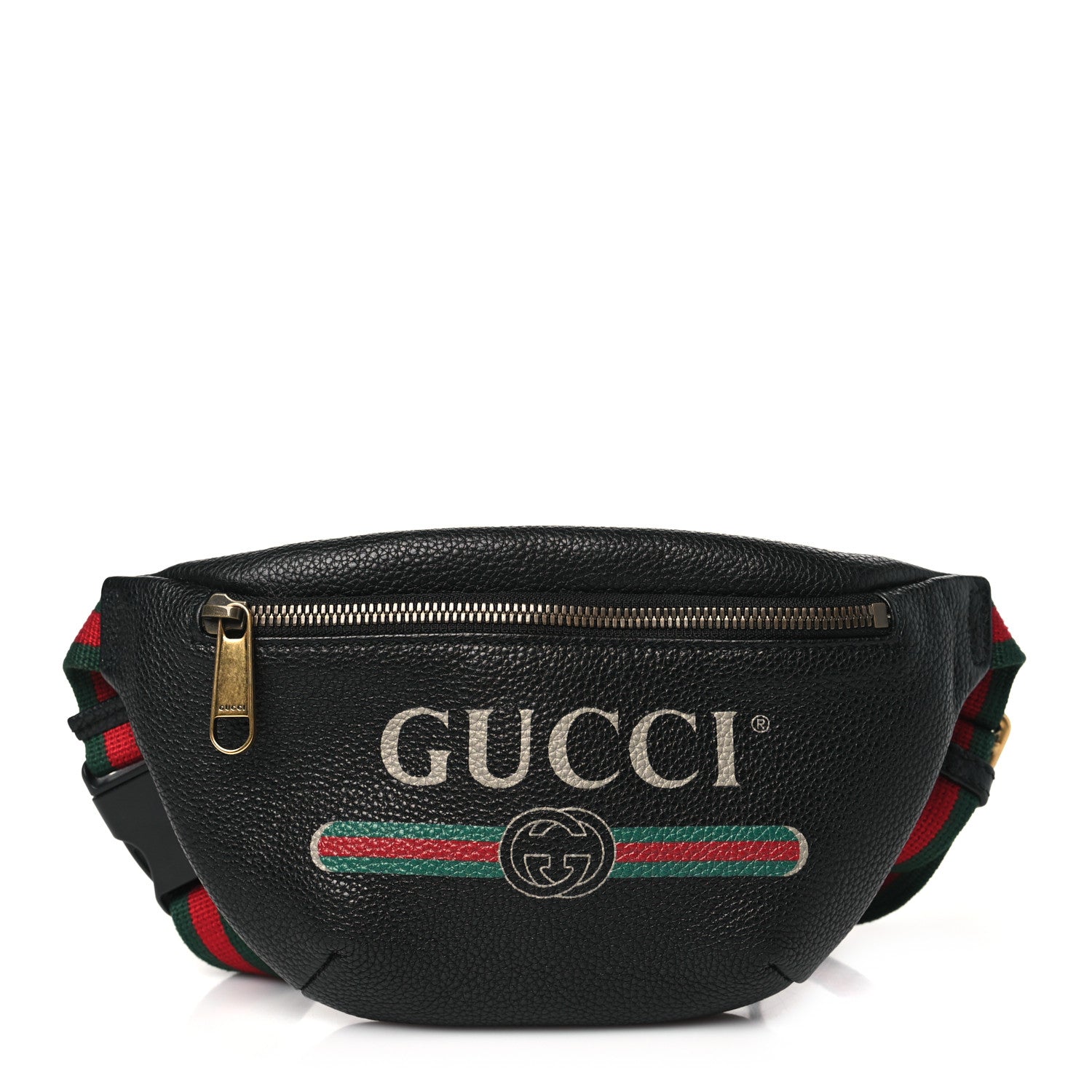 Gucci Grained Calfskin Small Logo Belt Bag Black 1 of 10