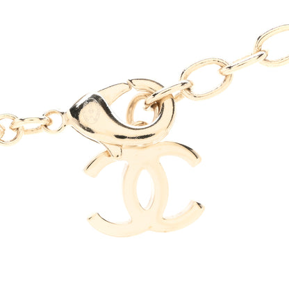 Chanel Metal Crystal CC Choker Necklace Gold 6 of 7