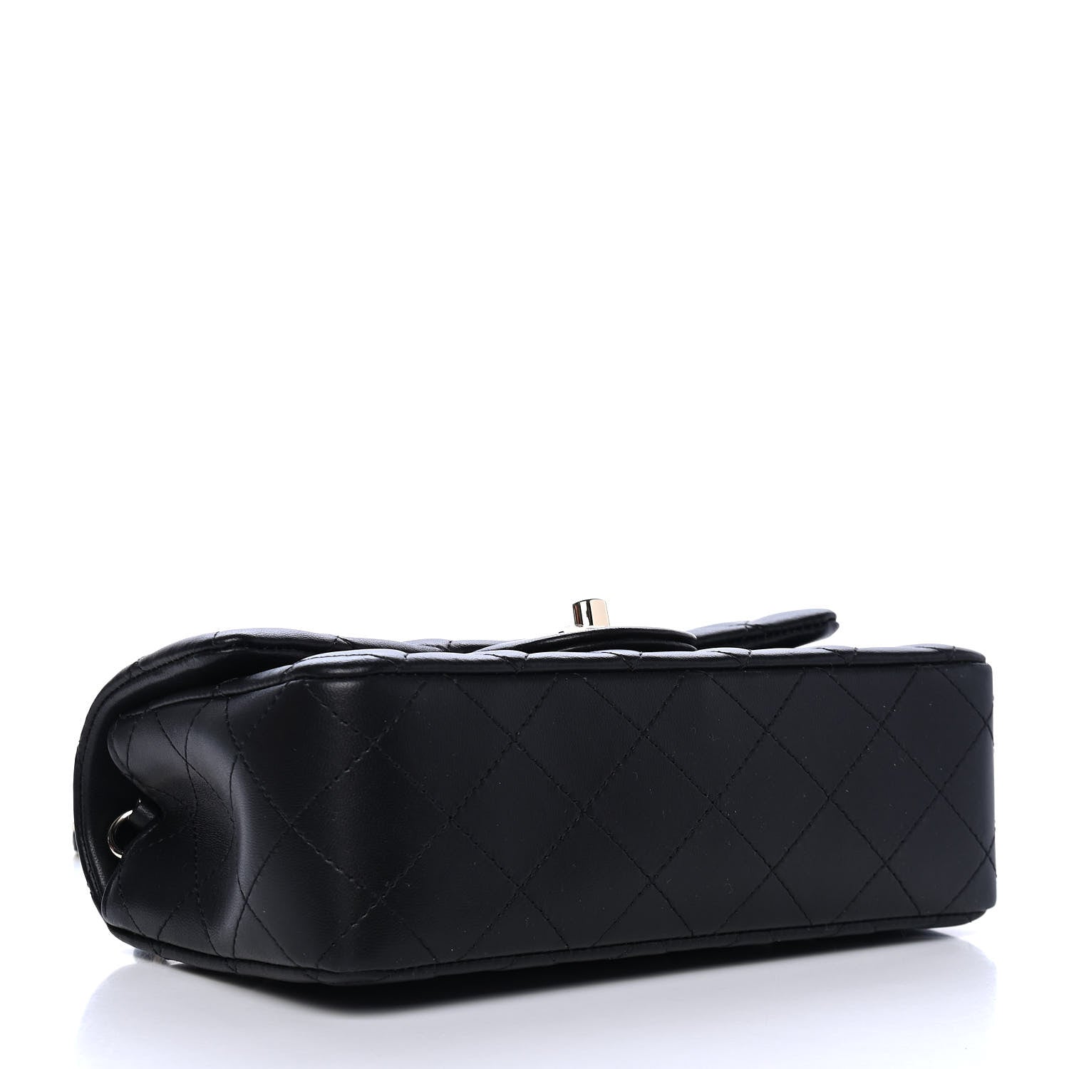 Chanel Lambskin Quilted Mini Rectangular Flap Black 3 of 4