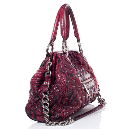 Marc Jacobs Python Embossed Leather Stardust Stam Bordeaux 3 of 8