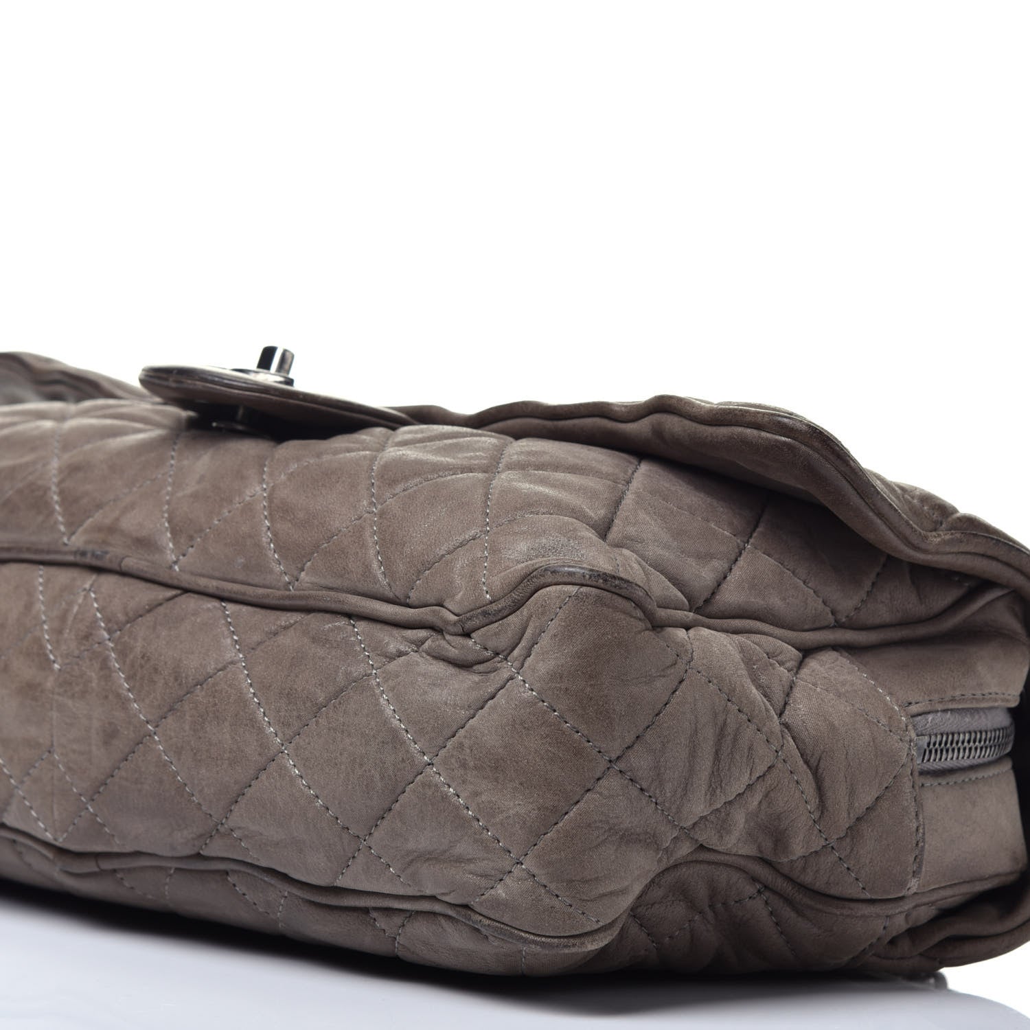 Chanel Iridescent Calfskin Quilted Large Shiva Flap Grey 9 of 9