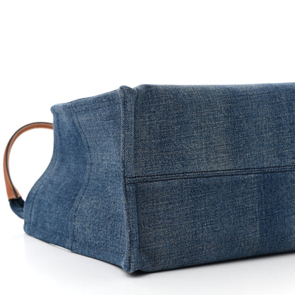 Celine Denim Large Thais Cabas Navy Tan 9 of 12
