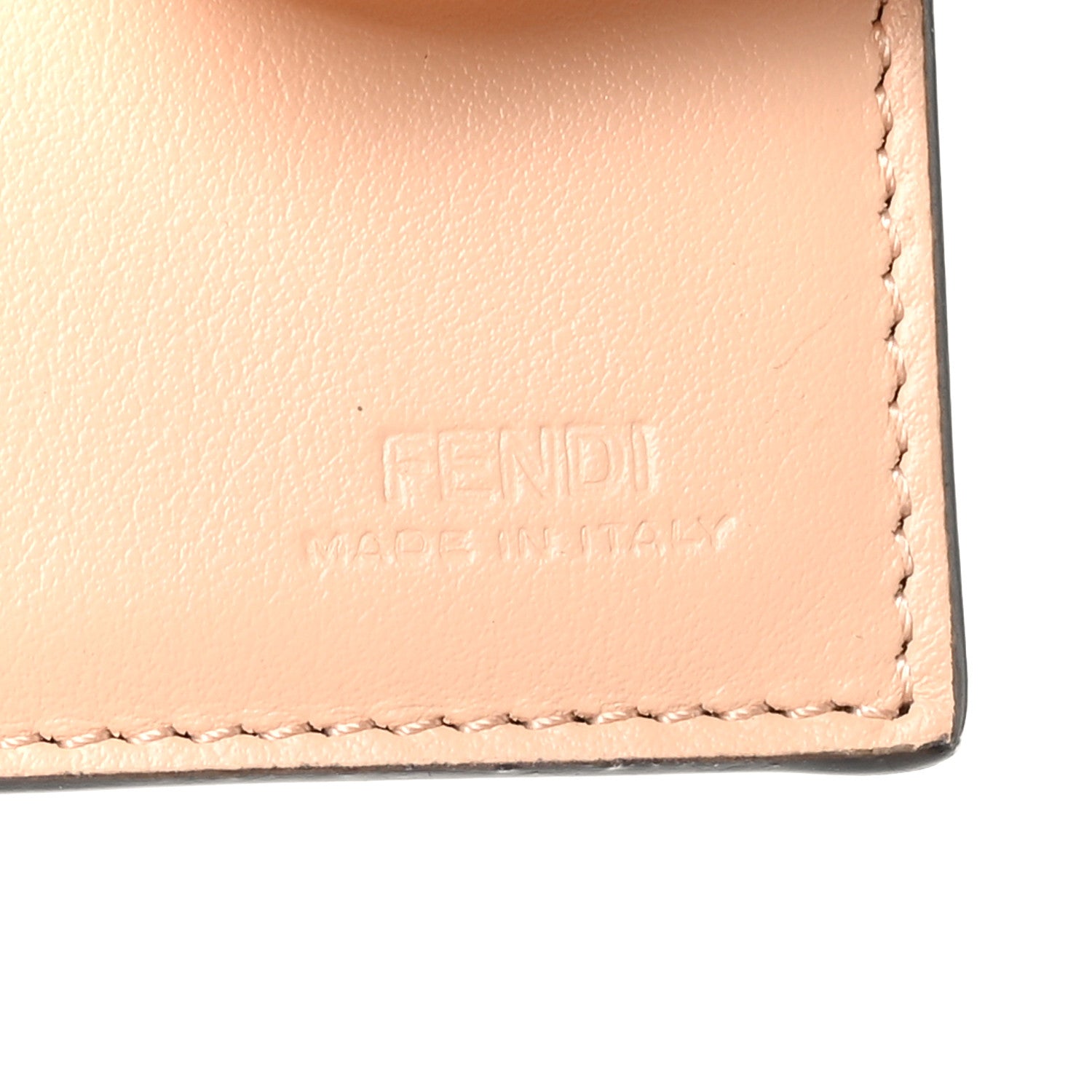 Fendi Vitello Soft F is Fendi Bi-Color FF 1974 Embossed Compact Wallet  Maya Black Light Rose 8 of 11