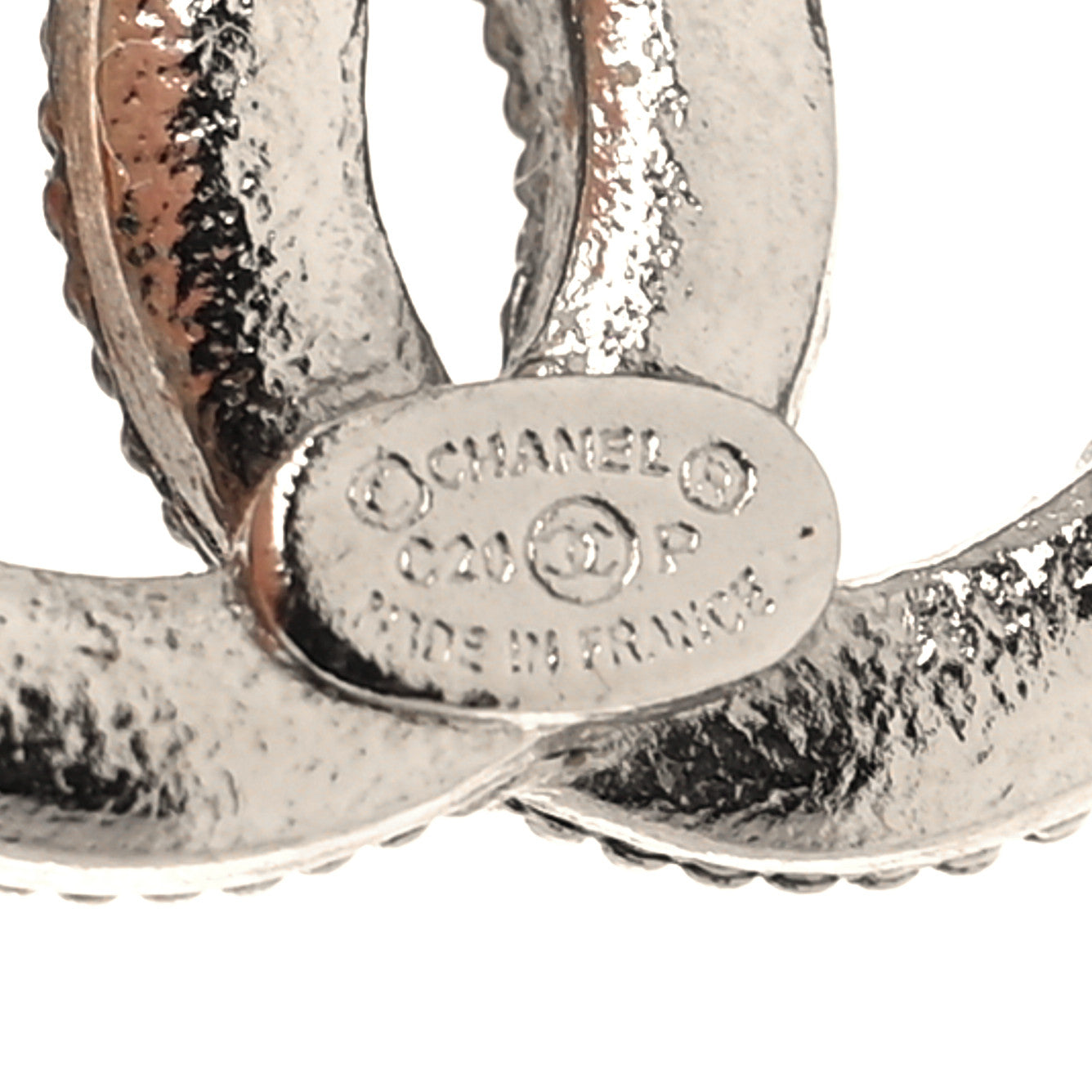 Chanel Crystal CC Earrings Silver 4 of 5