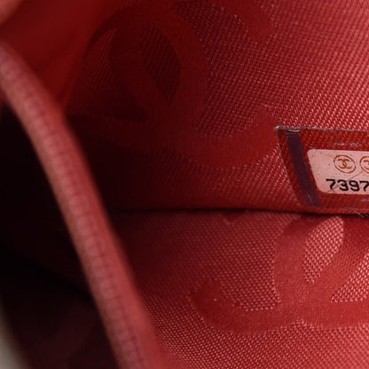 Chanel Caviar CC Wood Chain Hobo Red 8 of 12