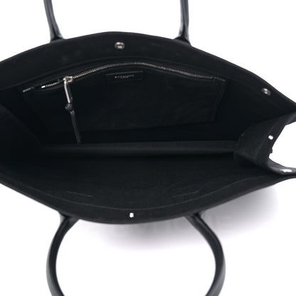 Saint Laurent Linen Calfskin Rive Gauche Tote Black 5 of 11