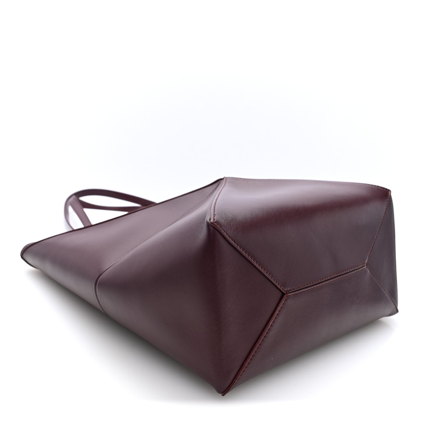 Shiny Calfskin Medium Puzzle Fold Tote Dark Burgundy