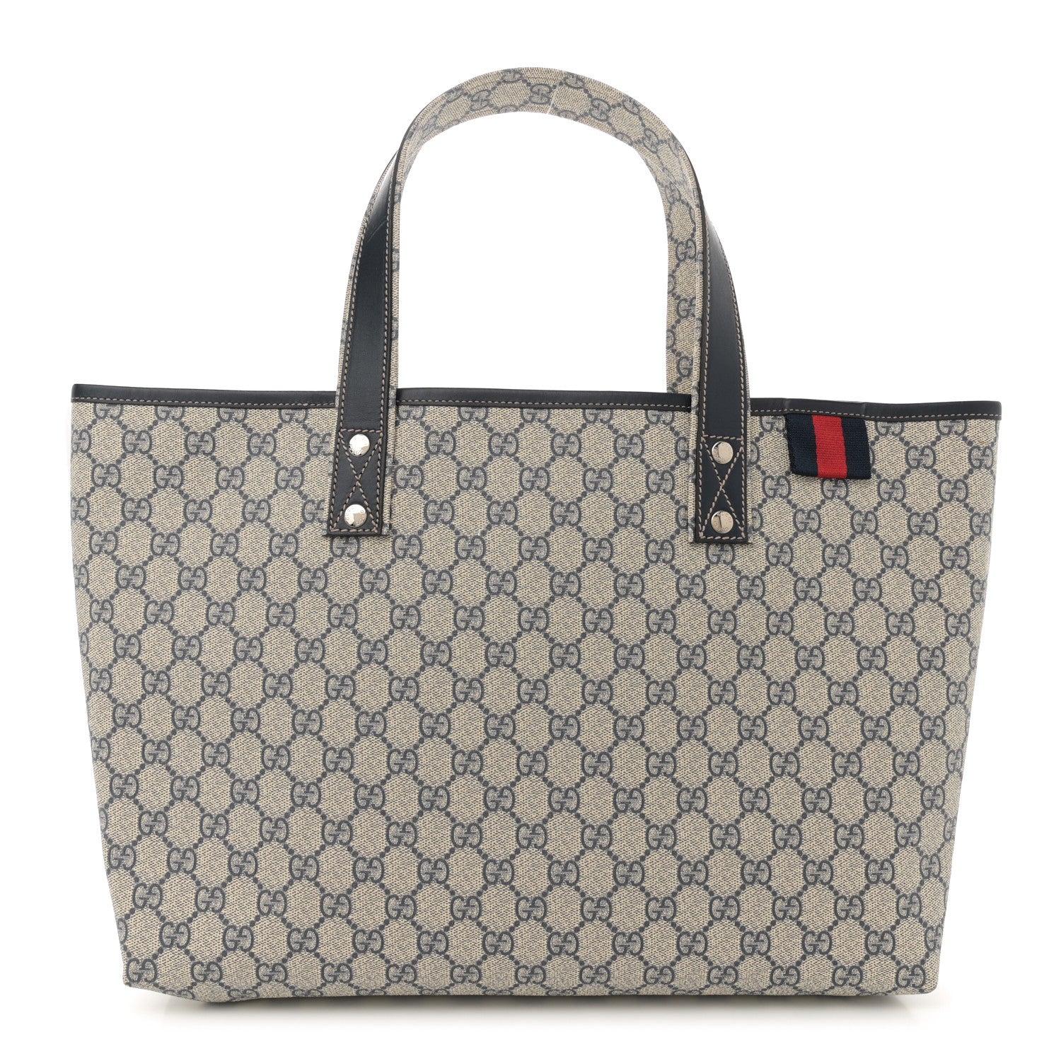 Gucci GG Plus Monogram Medium Signature Web Loop Tote Navy 1 of 11