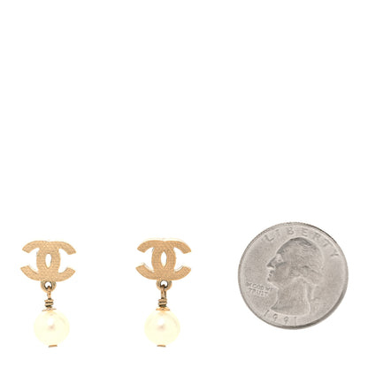Chanel Pearl CC Drop Earrings Gold 2 of 5