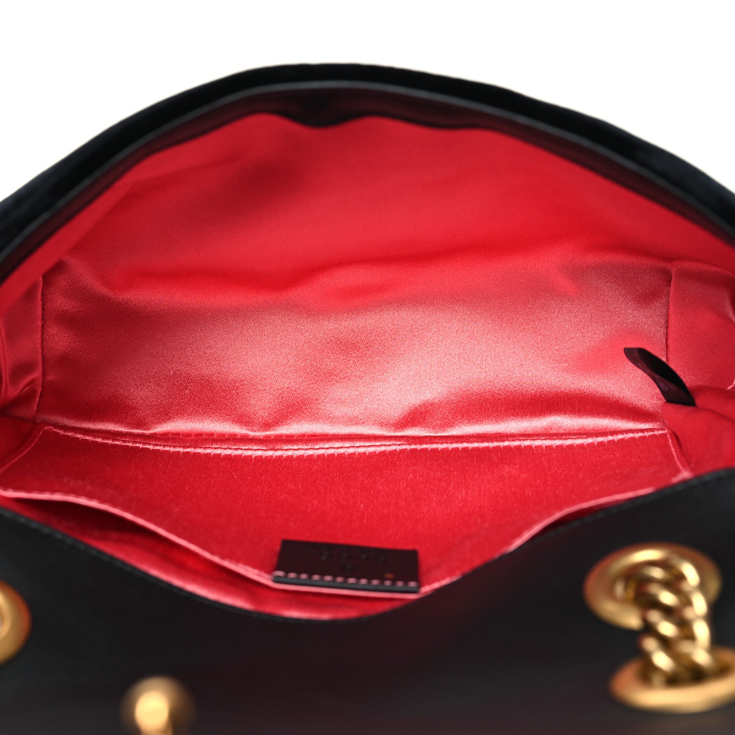 Gucci Velvet Matelasse Mini GG Marmont Shoulder Bag Black 5 of 10