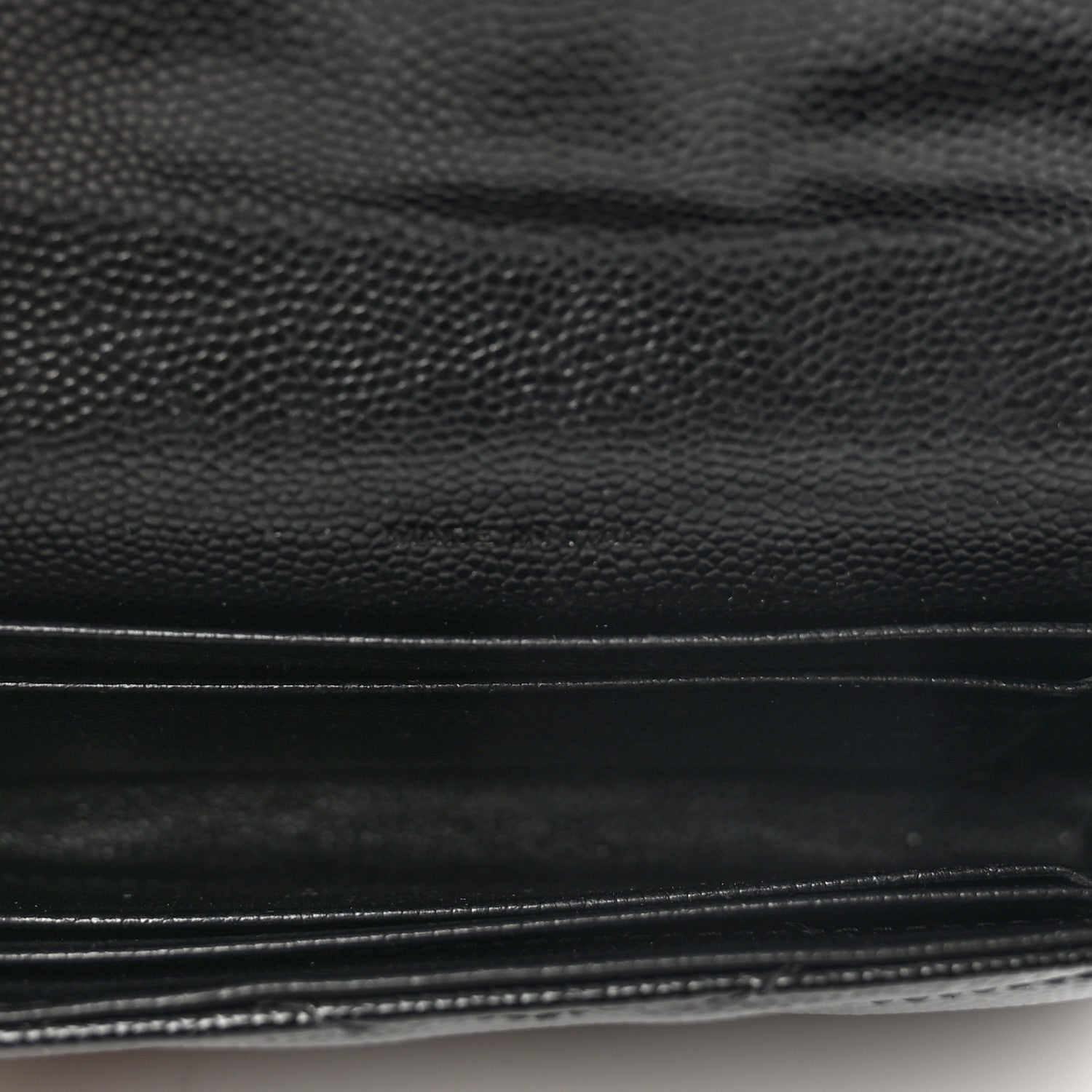 Saint Laurent Grain De Poudre Matelasse Chevron Small Monogram Envelope Wallet Black 5 of 8