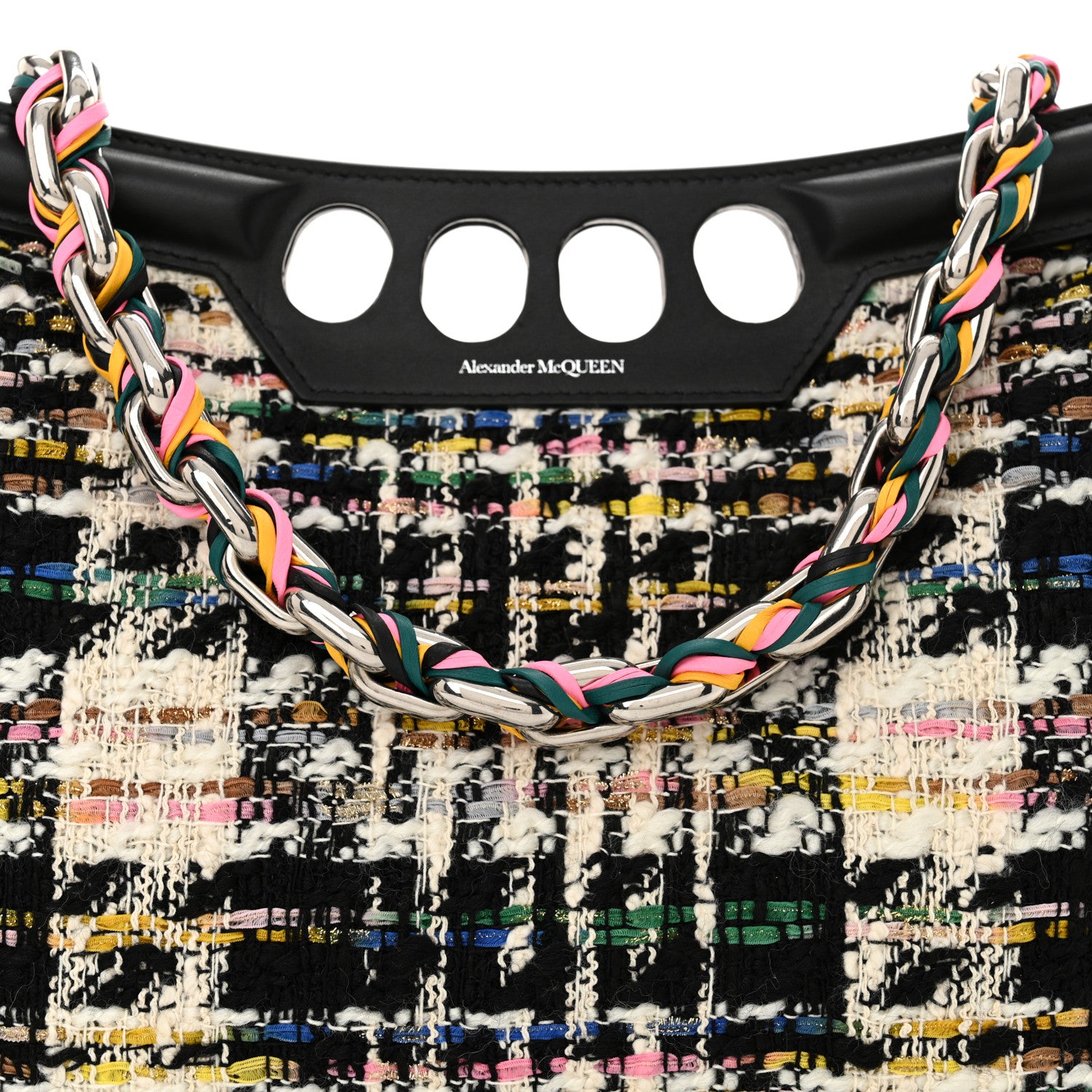 Alexander McQueen Tweed The Peak Small Chain Bag Multicolor 8 of 12