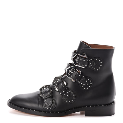Givenchy Calfskin Studded Prue Buckle Bootie 38.5 Black 1 of 8
