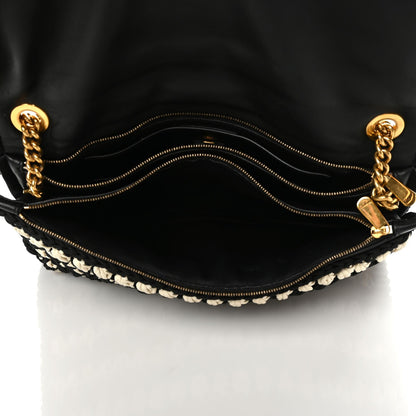 Salvatore Ferragamo Crochet Medium Viva Bow Shoulder Bag Black White 4 of 8