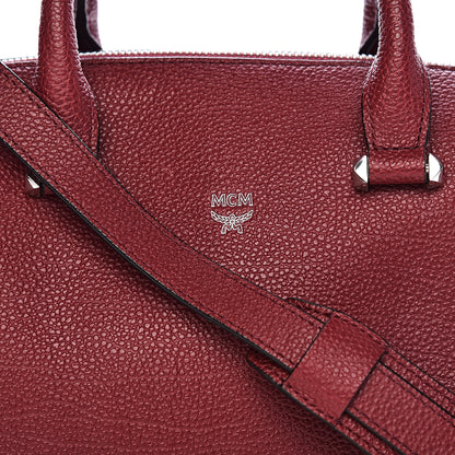 MCM Grained Calfskin Medium Ella Boston Sash Burgundy 12 of 12