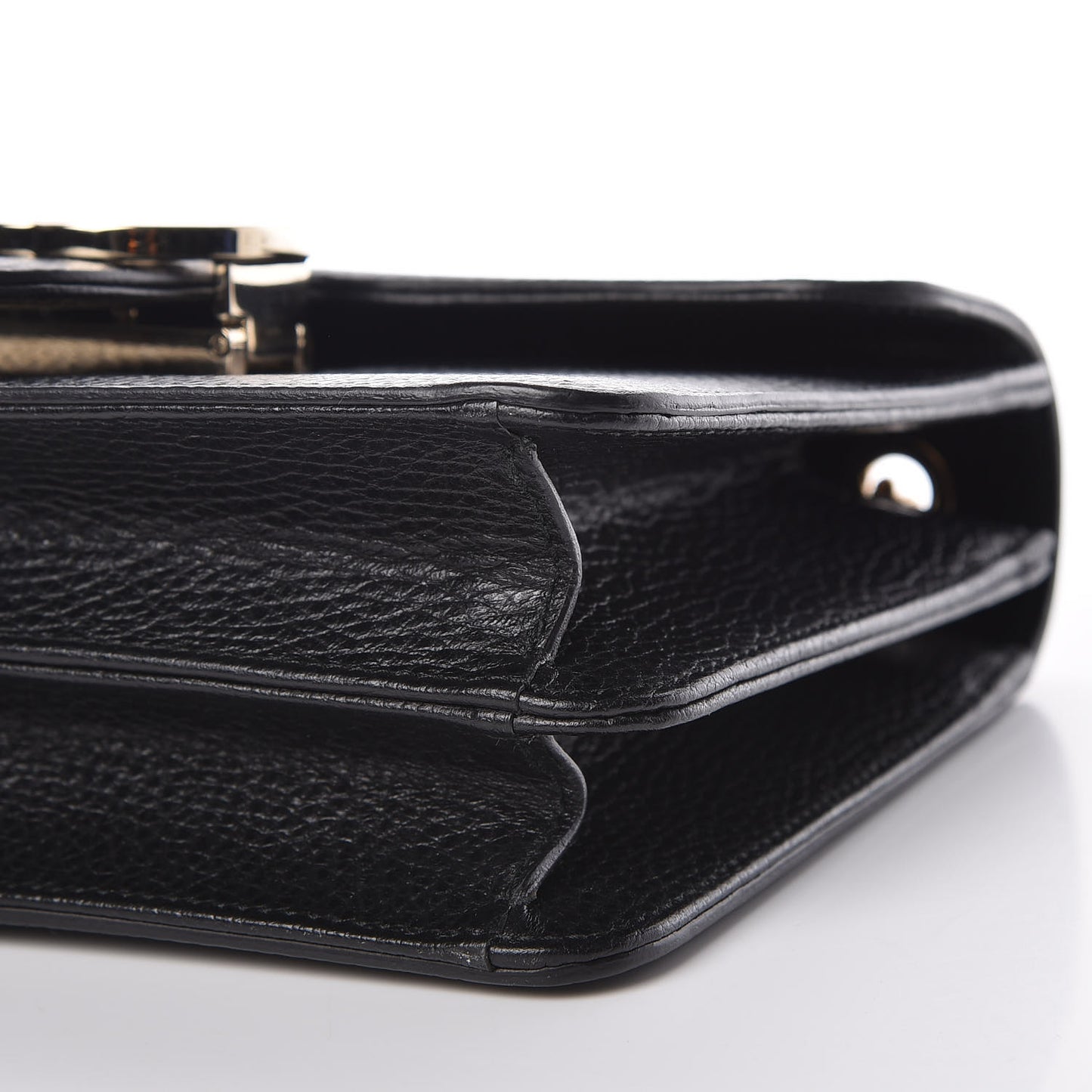 Dollar Calfskin Small Interlocking G Shoulder Bag Black