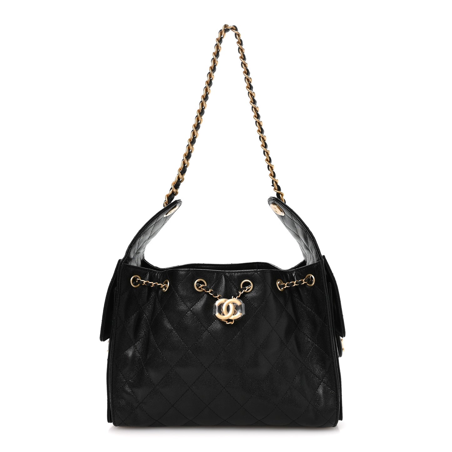 Caviar Quilted Small Chanel 25 Handbag Black