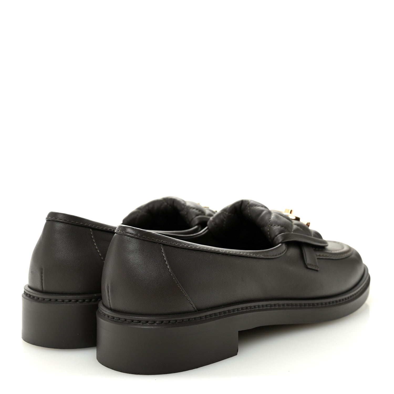 Chanel Lambskin Quilted CC Turnlock Loafers 39 Dark Brown 5 of 10