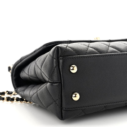 Chanel Caviar Quilted Mini Coco Handle Flap Black 9 of 10