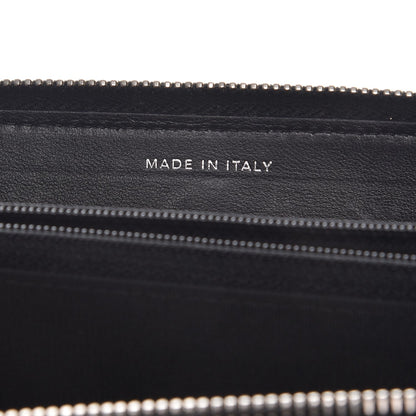 Chanel Lambskin Camellia Embossed Zip Around Wallet Black 7 of 9