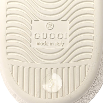 Gucci X DORAEMON Calfskin Fujiko Embroidered Womens Ace Sneakers 37 White Green 8 of 9
