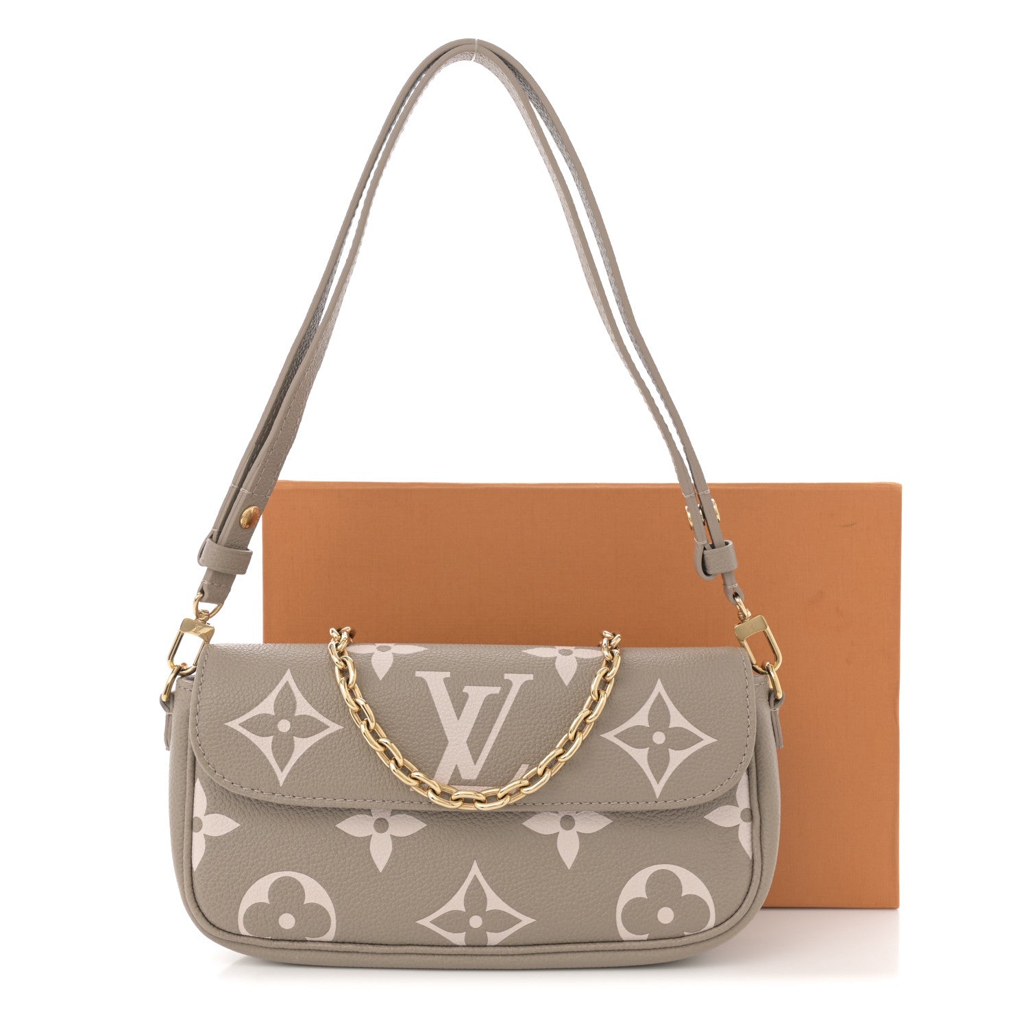 Louis Vuitton Empreinte Monogram Giant Ivy Wallet On Chain Tourterelle Creme 9 of 9