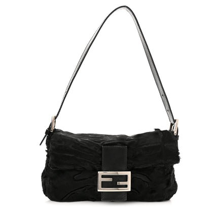 Fendi Persian Lamb Baguette Black 1 of 9