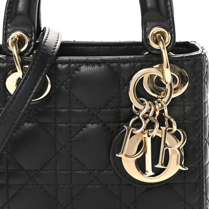Christian Dior Lambskin Cannage Micro Lady Dior Black 7 of 10