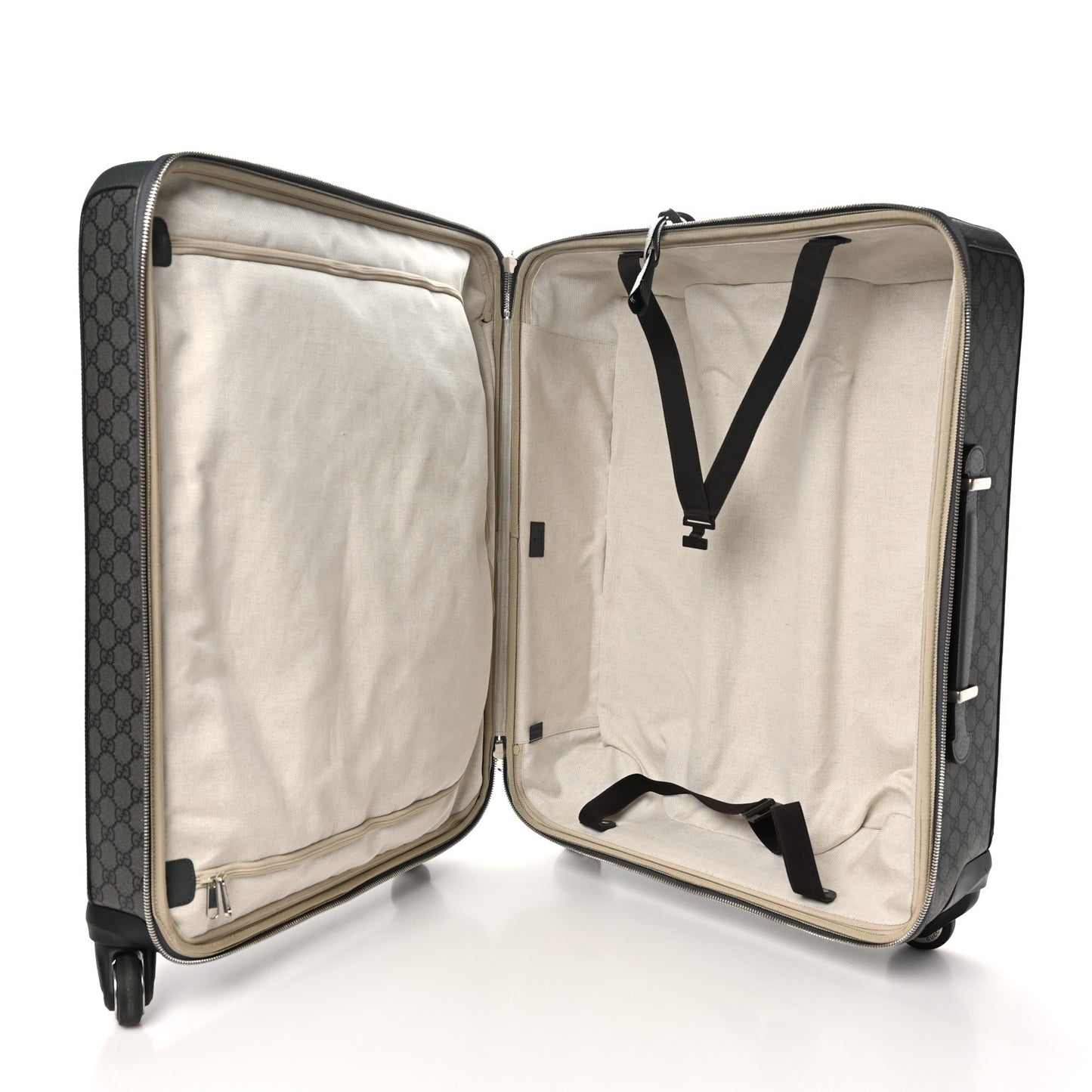 GG Supreme Monogram Web Medium Savoy Trolley  Black