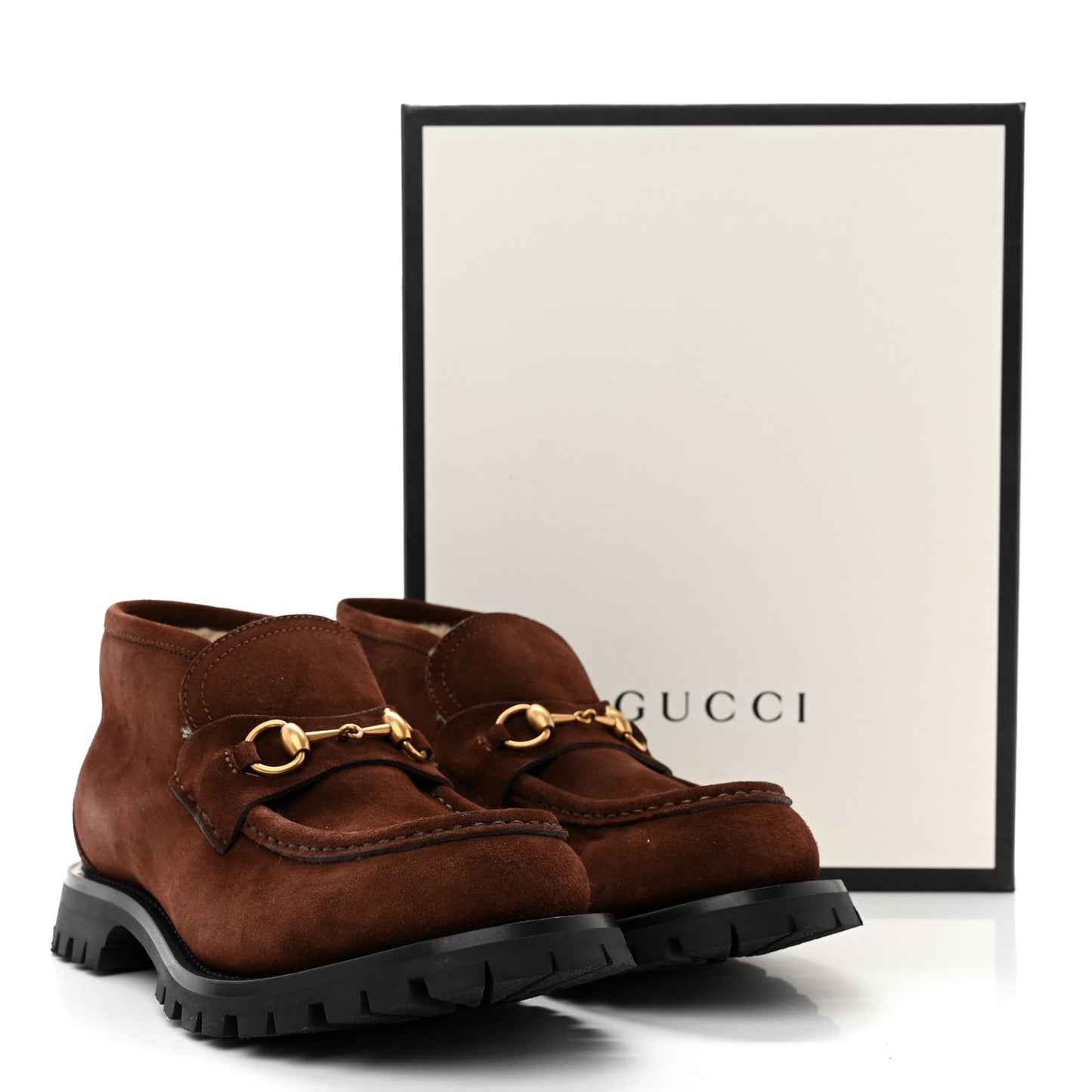 Suede Shearling Mens Harald Horsebit Ankle Boots 8 Light Brown Butterscotch