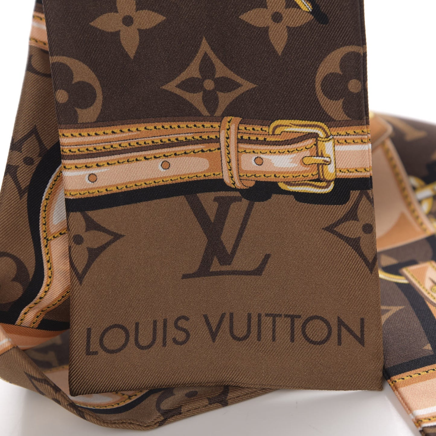 Silk Monogram Confidential Bandeau Brown