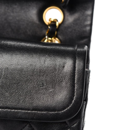 Chanel Lambskin Quilted Medium Double Flap Black 9 of 14