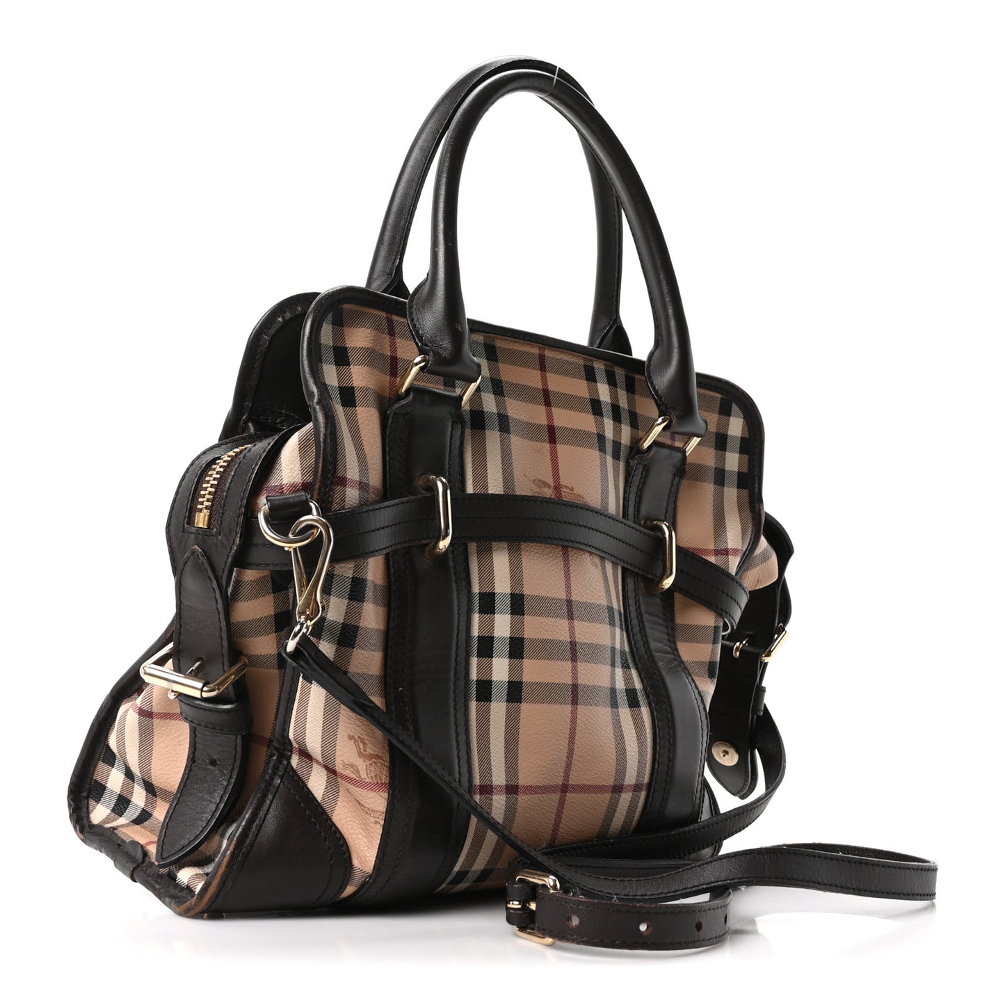Haymarket Check Medium Minford Portrait Tote Chocolate
